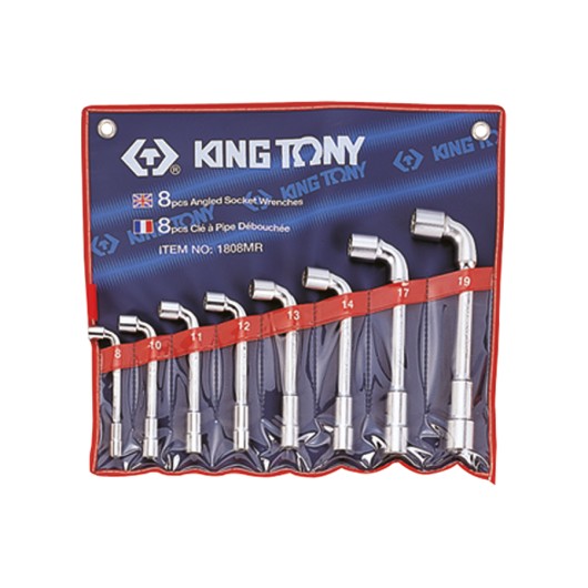 KING TONY - Trousse de 8 clés à pipe 8-10-11-12-13-14-17-19mm