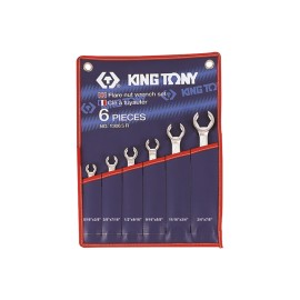 KING TONY - Trousse de 6 clés à tuyauter de 5/8" à 7/8"