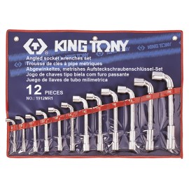 KING TONY - Jeu de 12 clés à pipe débouchées de 8 à 24mm 6x6pans