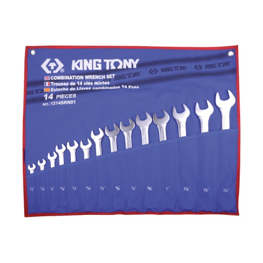 KING TONY - Trousse de clés mixtes en pouces 14 pièces