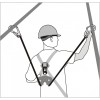 KRATOS SAFETY - Antichute à rappel automatique avec double carter aluminium avec sangles polyester longueur 2 mètres