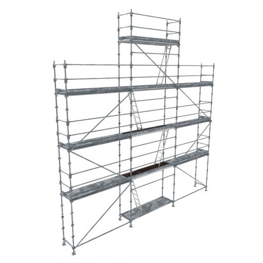 Lot échafaudage pignon 88 M² medium - R200 - Garde-corps: lisses - TUBESCA COMABI