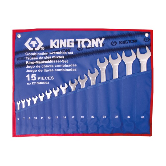 KING TONY - Trousse de clés mixte métrique 15 pièces