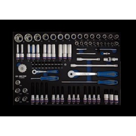 KING TONY - Module Mousse + PP 1/2 et 1/4" 92 pièces