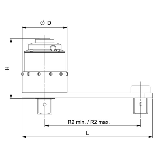 BAHCO - Multiplicateur de couple manuel avec plaque de réaction et système de verrouillage à cliquet - Couple maximal: 9500Nm.