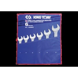 KING TONY - Trousse de 6 clés mixtes 107134-36-38-41-46-50mm