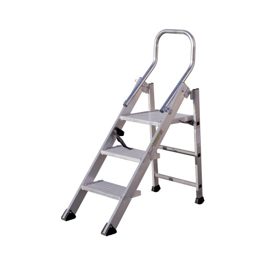 TUBESCA-COMABI - Marchepied CONFORT PLIANT XL - 3 marches - hauteur d'accès maximum : 2.70m - aluminium