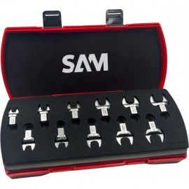 SAM OUTILLAGE - COFFRET DE 11 EMBOUTS DYNAMOMÉTRIQUES 9x12 A FOURCHE EN MM