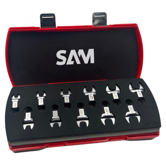 SAM OUTILLAGE - COFFRET DE 11 EMBOUTS DYNAMOMÉTRIQUES 9x12 A FOURCHE EN MM