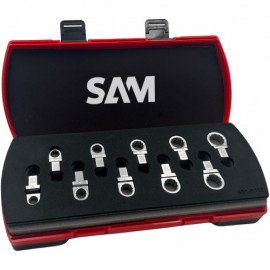 SAM OUTILLAGE - COFFRET DE 11 EMBOUTS DYNAMOMÉTRIQUES 9X12 A OEIL DEPORTÉ EN MM