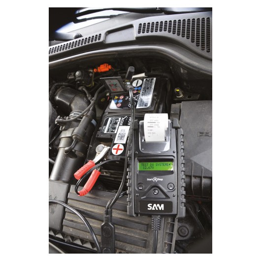 SAM OUTILLAGE - Testeur de batteries "Start and stop" et testeur du système de charge avec imprimante