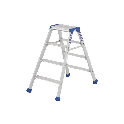 TUBESCA-COMABI - Échelle double de chantier PLATINIUM - 2x3 marches - hauteur d'accès maximum : 2.67m - aluminium