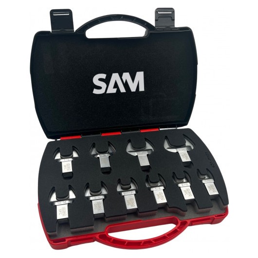 SAM OUTILLAGE - Coffret de 10 Embouts Dynamométriques 14x18 à fourche en pouce