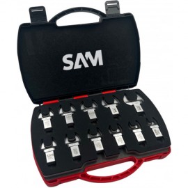 SAM OUTILLAGE - Coffret de 11 Embouts Dynamométriques 14x18 à fourche en mm