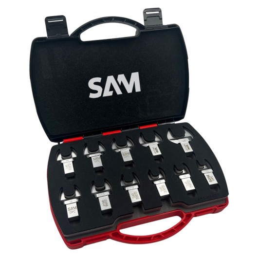 SAM OUTILLAGE - Coffret de 11 Embouts Dynamométriques 14x18 à fourche en mm