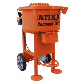 Malaxeur à béton professionnel Altrad Compact 140 orange avec grille de sécurité et trappe de vidange