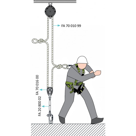 KRATOS SAFETY - TYROLL, poulie bloqueur (Antichute avec poulie auto-bloquante fonctionnant en va-et-vient) KRATOS SAFETY - TYROLL, poulie bloqueur (Antichute avec poulie auto-bloquante fonctionnant en va-et-vient)