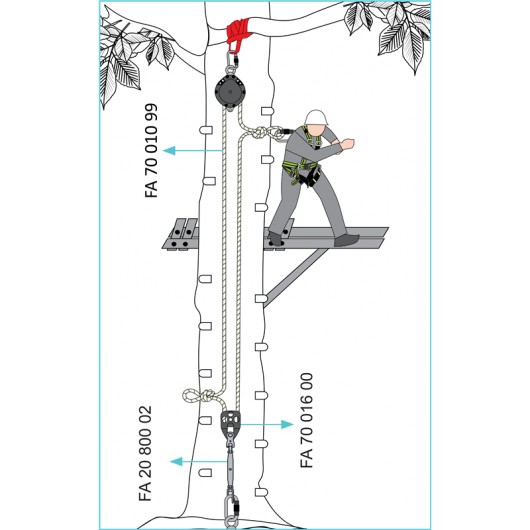 KRATOS SAFETY - TYROLL, poulie bloqueur (Antichute avec poulie auto-bloquante fonctionnant en va-et-vient) KRATOS SAFETY - TYROLL, poulie bloqueur (Antichute avec poulie auto-bloquante fonctionnant en va-et-vient)