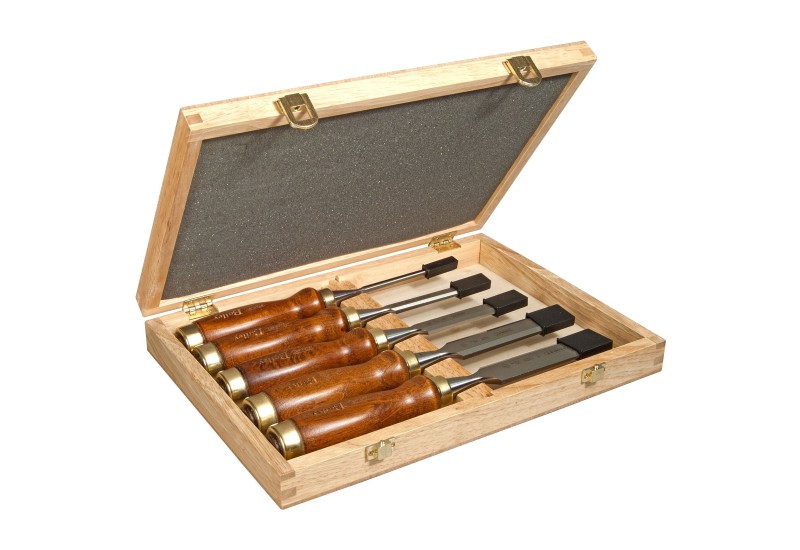 STANLEY - Ciseau A Bois Manche Bois - Coffret De 5Pcs