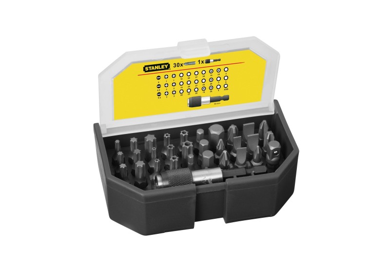 STANLEY - Coffret D'Embouts De Vissage 1/4" 25Mm - Jeu De 31Pcs - Gamme Pro