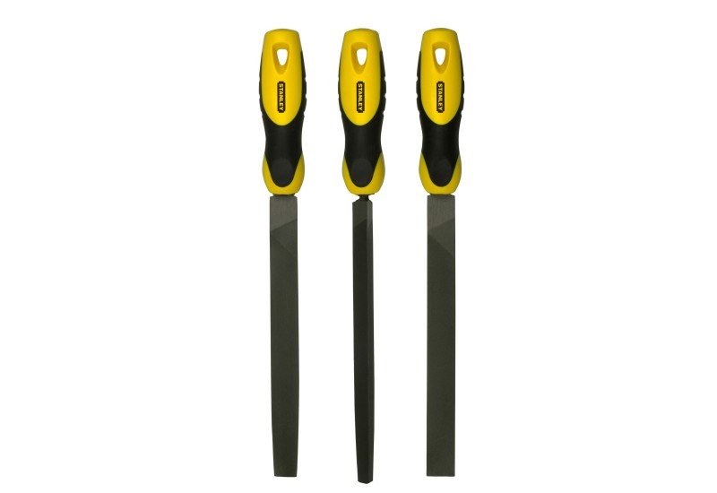 STANLEY - Limes Mi-Douces 200Mm - Jeu De 3Pcs