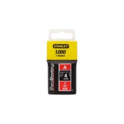 STANLEY - Agrafes 4Mm Type A - Boite De 1000Pcs