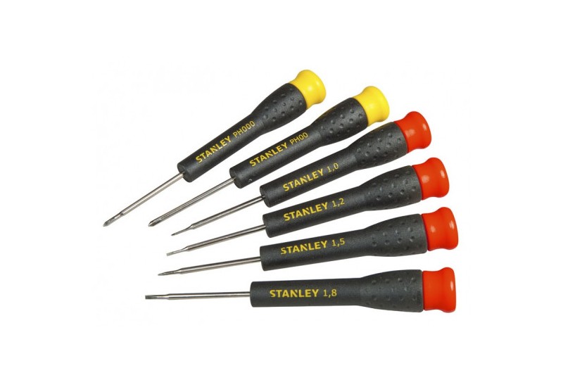 STANLEY - Micro Tournevis Fente + Phillips - Jeu De 6 Pcs