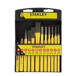 STANLEY - Outils De Frappe (Chasse-Goupilles+Burin A Froid) Jeu De 12 Pcs