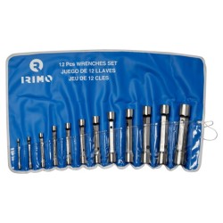 IRIMO - Clés à pipe double 6x6 dans une pochette, 12 pcs