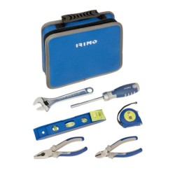 IRIMO - Trousse en tissu à double fermeture à glissière avec 18 outils