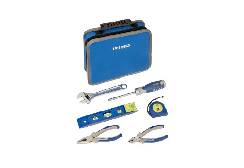 IRIMO - Trousse en tissu à double fermeture à glissière avec 18 outils