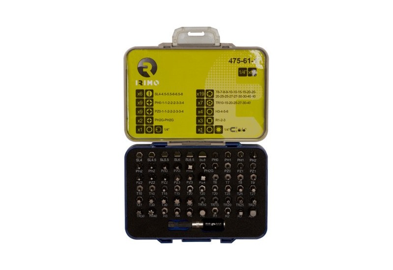 IRIMO - Coffret d'embouts 1/4", 61 pièces