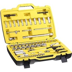 STANLEY - Coffret De Douilles ¼’’ + ½’’ - Jeu De 81 Pcs - Fatmax