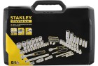 STANLEY - Coffret De Douilles ¼’’ + ½’’ - Jeu De 81 Pcs - Fatmax
