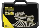 STANLEY - Coffret De Douilles ¼’’ + ½’’ + Clés Mixtes - Jeu De 50 Pcs - Fatmax