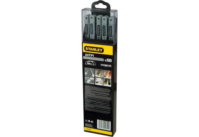 STANLEY - Lame De Scie A Metaux - Boite 100 Lames Flexible Lion 10 Dents