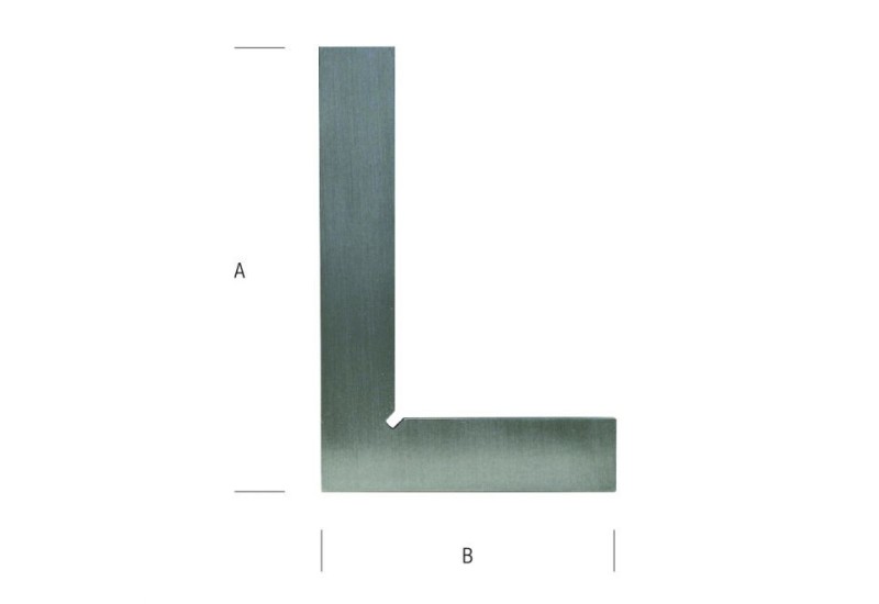Vue d'ensemble de l'équerre simple METRICA inox 150x100mm