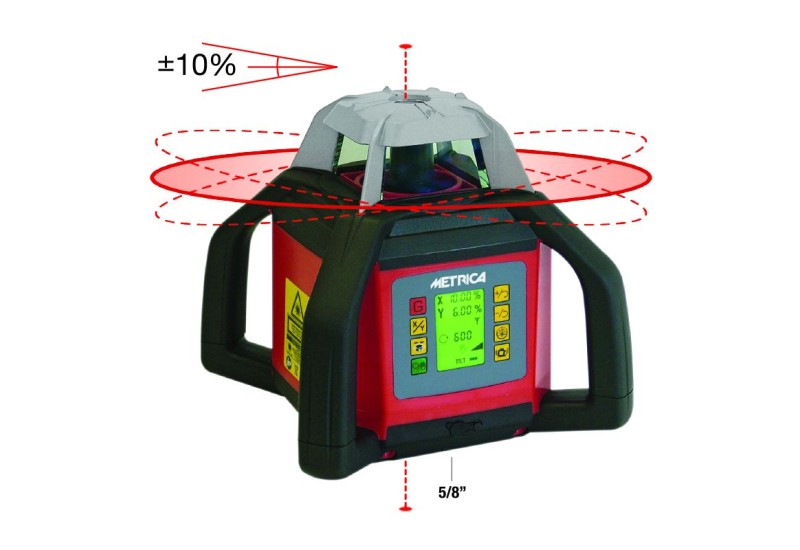 METRICA - Laser rotatif à nivellement automatique avec plan inclinable