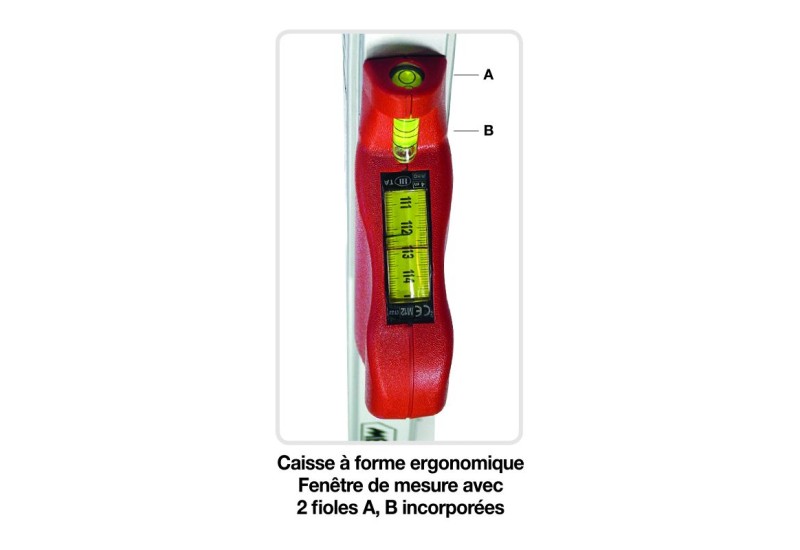 METRICA - Mesure télescopique à lecture directe sur ruban gradué avec indication des mesures intérieures et extérieures - 5m