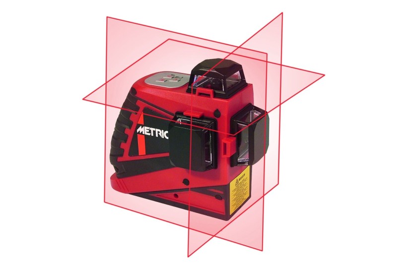 METRICA - Niveau automatique laser rouge 3D (3 plans laser à 360°)