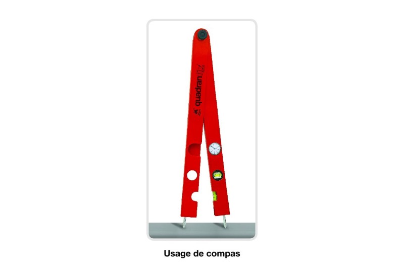 METRICA - Rapporteur d'angle à cadran bras encastrés - 0-180° - 60 cm - QUADRANFIX METRICA - Rapporteur d'angle à cadran bras encastrés - 0-180° - 60 cm - QUADRANFIX