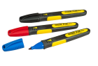 STANLEY - Marqueur Pointe Fine - 3 Couleurs - Carte 3Pcs - Fatmax