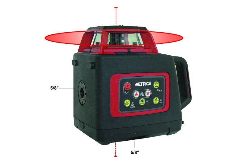 METRICA - Niveau automatique laser avec rayon laser rotatif visible rouge - SL-RED