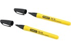 STANLEY - Marqueur Noir Pointe Fine - Carte 2Pcs