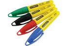STANLEY - Marqueur Mini Stanley® Carte 4 Pièces (Noir, Bleu, Rouge Et Vert)