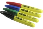 STANLEY - Marqueur Mini Stanley® Carte 4 Pièces (Noir, Bleu, Rouge Et Vert)