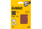 DEWALT - 1/4 feuille abrasive pour ponceuses vibrantes grain 240 - 8 perforations 115x115 mm