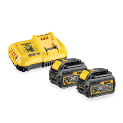 DEWALT - Pack 2 batteries XR FLEXVOLT 18V/54V 6 Ah/2 Ah Li-Ion + chargeur rapide