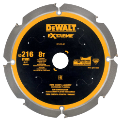 DEWALT - Lame de scie circulaire denture diamant, 216x30mm, 8 dents