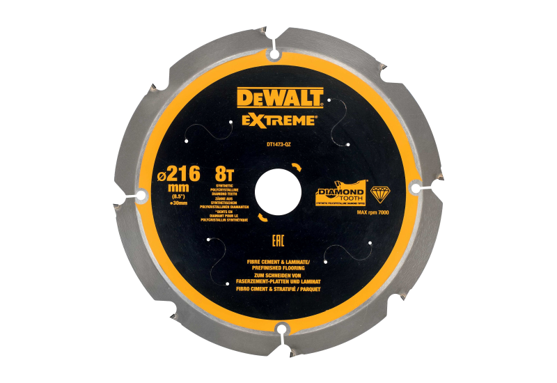 DEWALT - Lame de scie circulaire denture diamant, 216x30mm, 8 dents